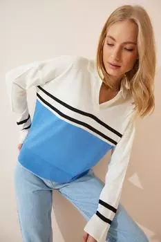 Свитер - Многоцветный - Классический крой Happiness stanbul, разноцветный