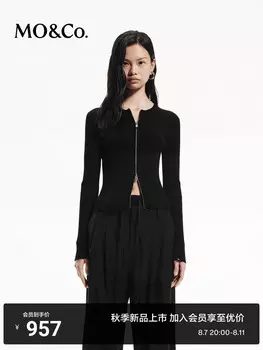 Свитер Moco 2024 Moanke с двойной молнией, черный