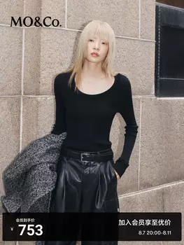 Свитер Moco Moanko облегающий, темно-серый