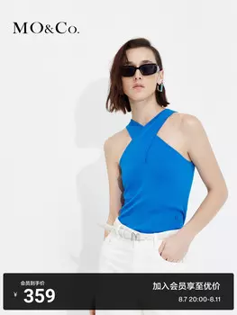 Свитер Moco с бретелькой на шее, синий