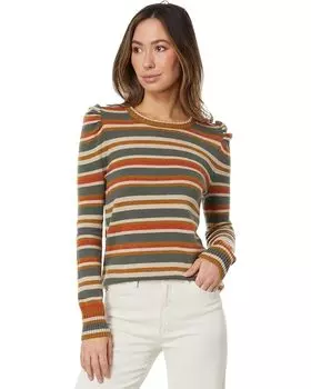 Свитер Mod-o-doc Earthy Stripe Long Sleeve Puff, цвет Ochre Multi