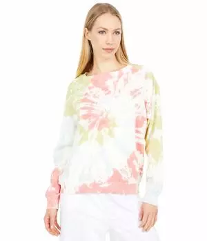 Свитер Mod-o-doc, Spriral Tie-Dye Cashmere French Terry Long Sleeve 90s Fit Dorito-Inset Sweat