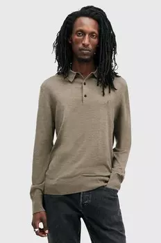 Свитер MODE из шерсти MERINO AllSaints, зеленый