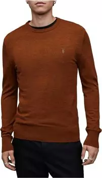 Свитер Mode Merino с круглым вырезом AllSaints, цвет Rust Brown Marl