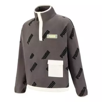 Свитер moduler half-zip sweater 'grey' Puma, коричневый