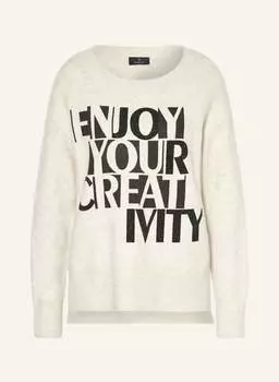 Свитер monari mit Schmucksteinen, кремовый