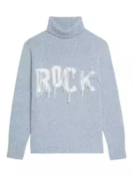 Свитер Mora с высоким воротником и бахромой Zadig&Voltaire, синий