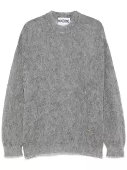 Свитер Moschino с круглым вырезом, серый
