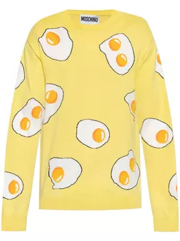 Свитер Moschino с яичным мотивом, желтый