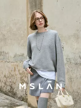Свитер мягкий женский Mslan из шерсти, серый