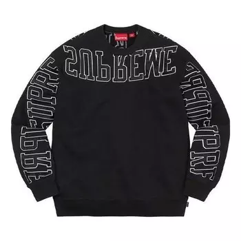 Свитер multi arc crewneck 'black white' Supreme, черный