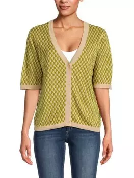 Свитер Murina с короткими рукавами и геометрическим узором Vero Moda, цвет Woodbine