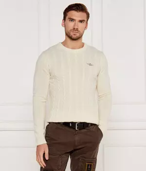 Свитер мужской Aeronautica Militare шерстяной, экрю