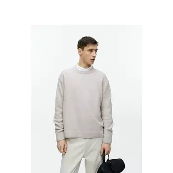 Свитер мужской Arket с круглым вырезом, бежевый