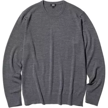 Свитер мужской Асфальт серый Uniqlo, серый