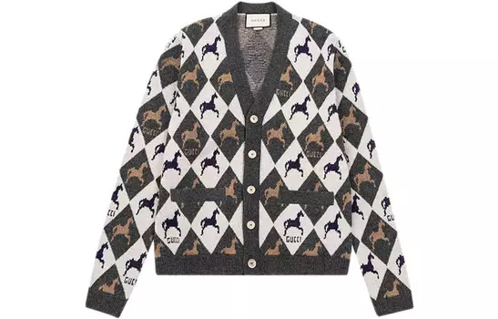 Свитер мужской черный/серый Gucci, черный