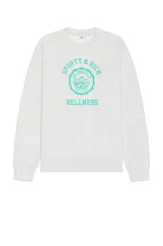 Свитер мужской Emblem Crewneck Sporty & Rich, цвет Heathery Grey