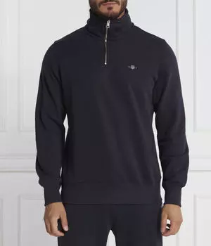 Свитер мужской Gant с воротником на молнии, синий