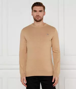 Свитер мужской Gant тонкий хлопковый, бежевый