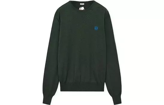 Свитер мужской глубокий хаки зеленый Loewe, зеленый