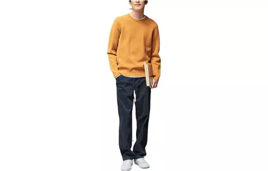 Свитер мужской горчичный цвет Uniqlo, цвет Mustard