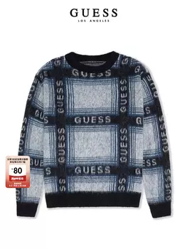 Свитер мужской Guess с круглым вырезом, черный