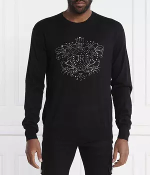 Свитер мужской John Richmond из мериносовой шерсти, черный