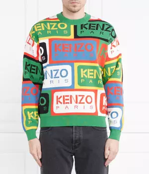 Свитер мужской Kenzo с разноцветным принтом, мультиколор