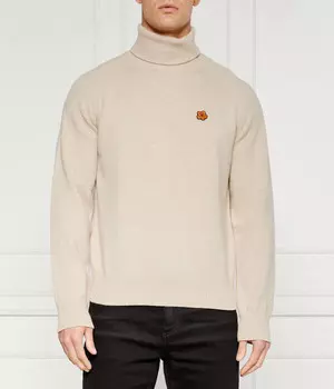 Свитер мужской Kenzo шерстяной с цветком, бежевый