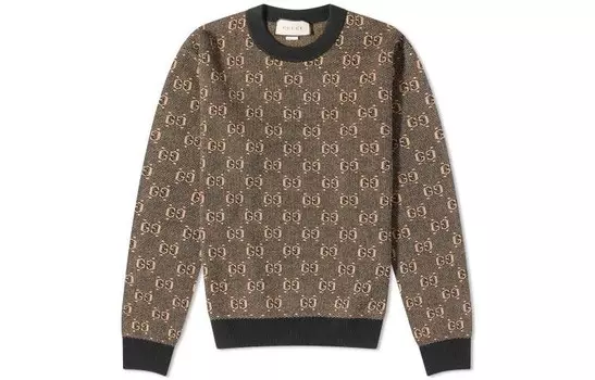 Свитер мужской коричневый Gucci, коричневый