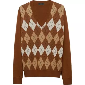 Свитер мужской коричневый Prada, коричневый