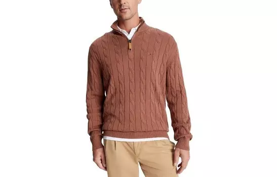 Свитер мужской красно-коричневый Tommy Hilfiger, коричневый