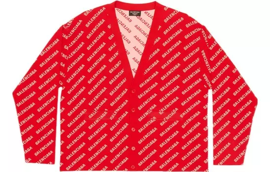 Свитер мужской красный Balenciaga, красный