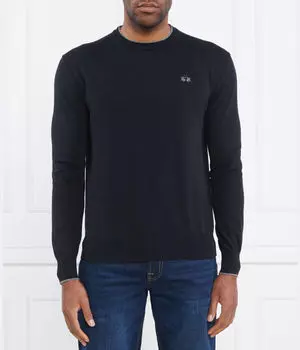 Свитер мужской La Martina с окантовкой, черный