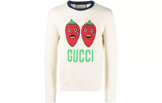 Свитер мужской Off White Gucci, кремовый