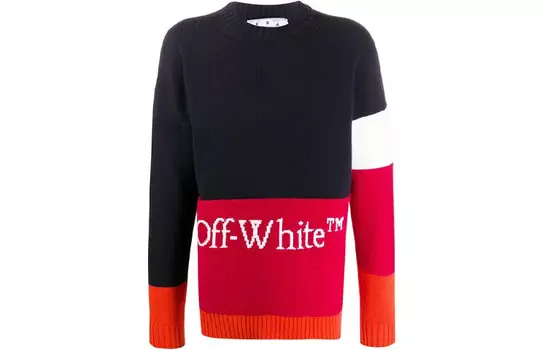 Свитер мужской Off-White, красный/черный