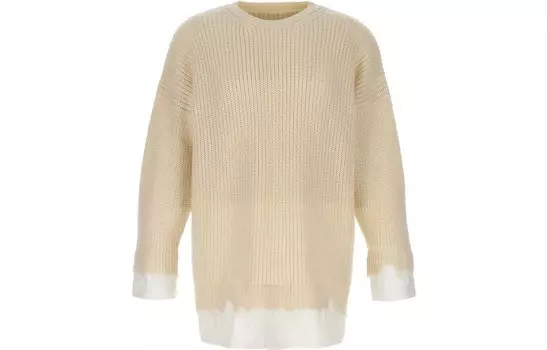 Свитер мужской пастельно-желтый Mm6 Maison Margiela, светло-желтый