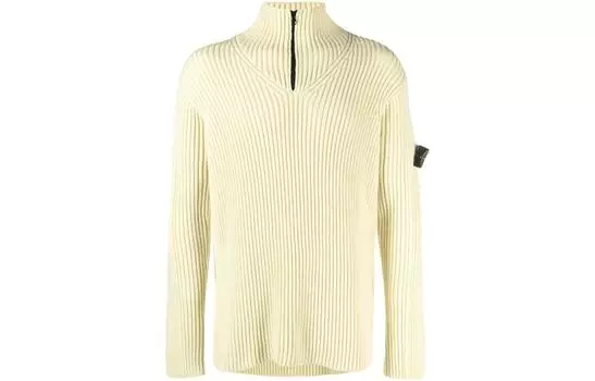 Свитер мужской пастельно-желтый Stone Island, светло-желтый