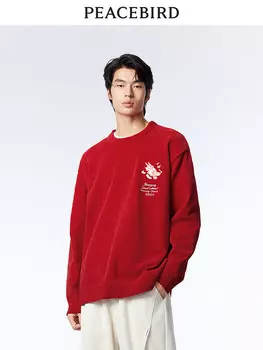 Свитер мужской Peacebird текстурный, красный