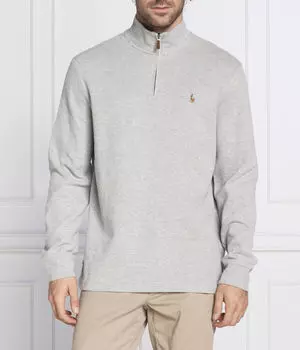 Свитер мужской Polo Ralph Lauren с воротником на молнии, серый