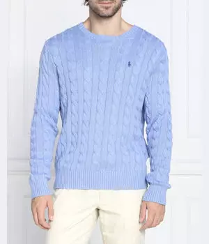 Свитер мужской Polo Ralph Lauren вязаный хлопковый, синий