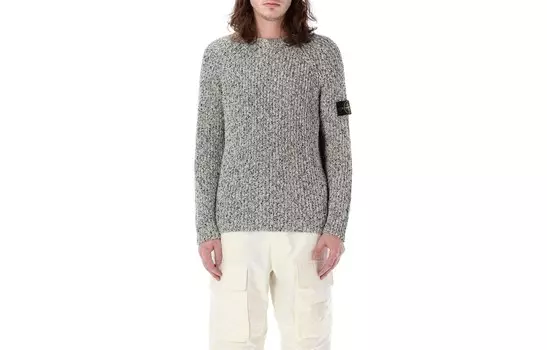 Свитер мужской пыльно-зеленый Stone Island, зеленый