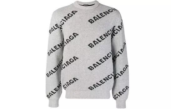 Свитер мужской серый Balenciaga, серый