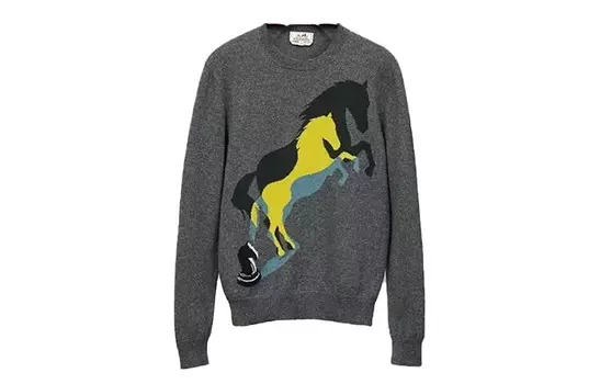 Свитер мужской серый Hermes, серый