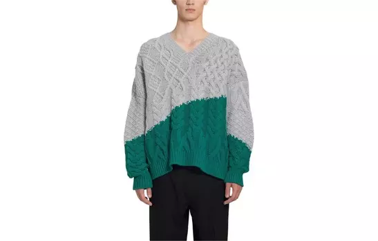 Свитер мужской серый Loewe, серый