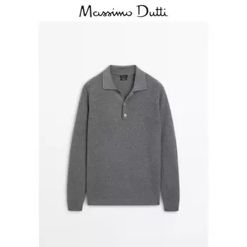 Свитер мужской Special Massimo Dutti с длинными рукавами, серый