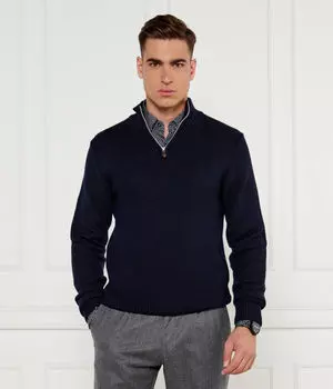 Свитер мужской Stenstrms с воротником на молнии, синий