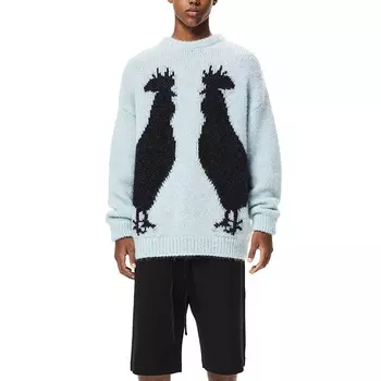 Свитер мужской светло-голубой Loewe, светло-голубой