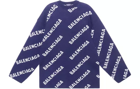 Свитер мужской темно-синий Balenciaga, синий