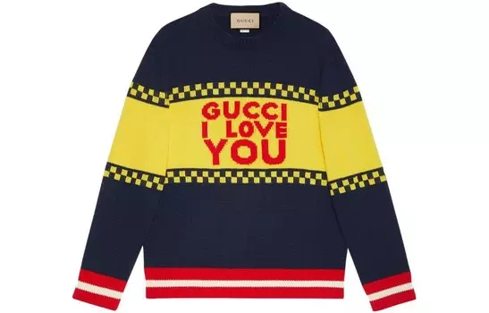 Свитер мужской темно-синий Gucci, синий